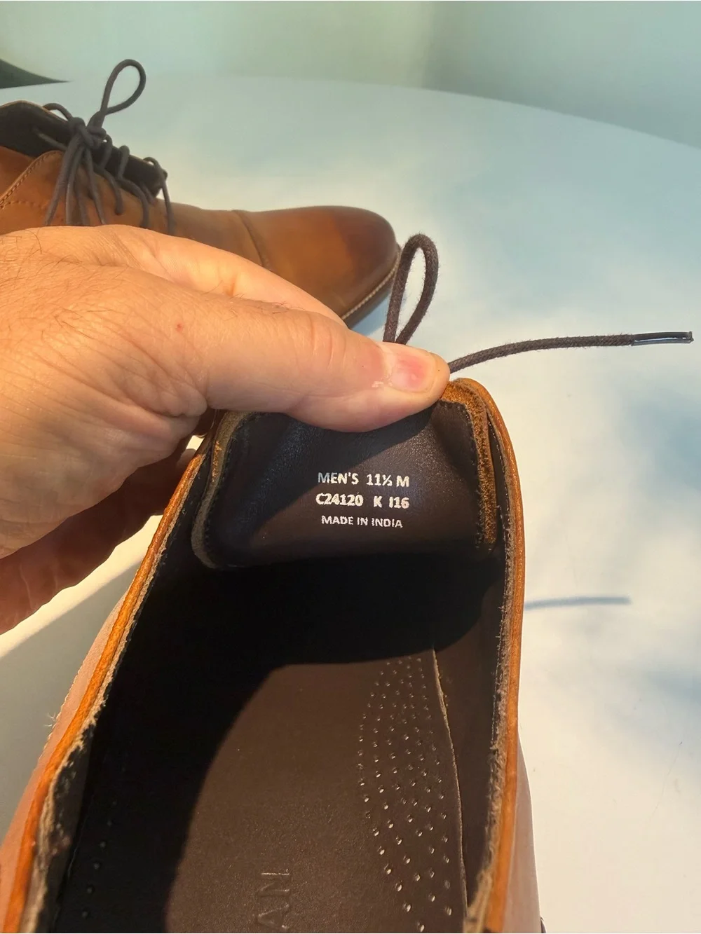 Cole Haan Men's British Tan Leather Cap Toe Oxford Dress Shoes Size C24120